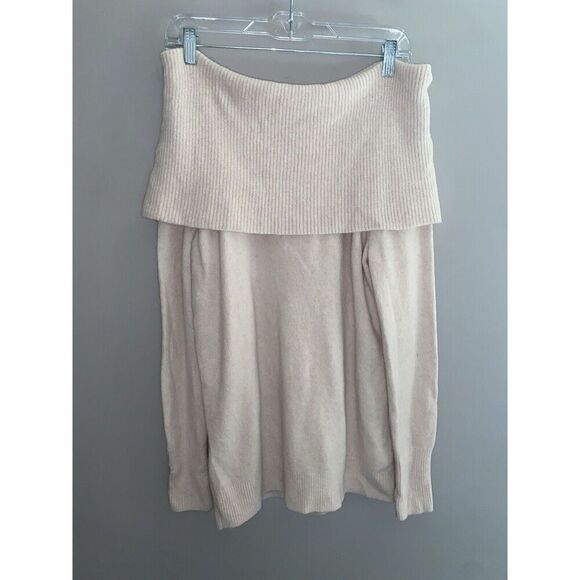 LOFT Sweater Womens Medium Pink Wool Blend Knit Cowl Neck Button Detail Cuff - Picture 4 of 15